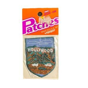 Vintage Embroidered Voyager Hollywood California Iron On Patch
